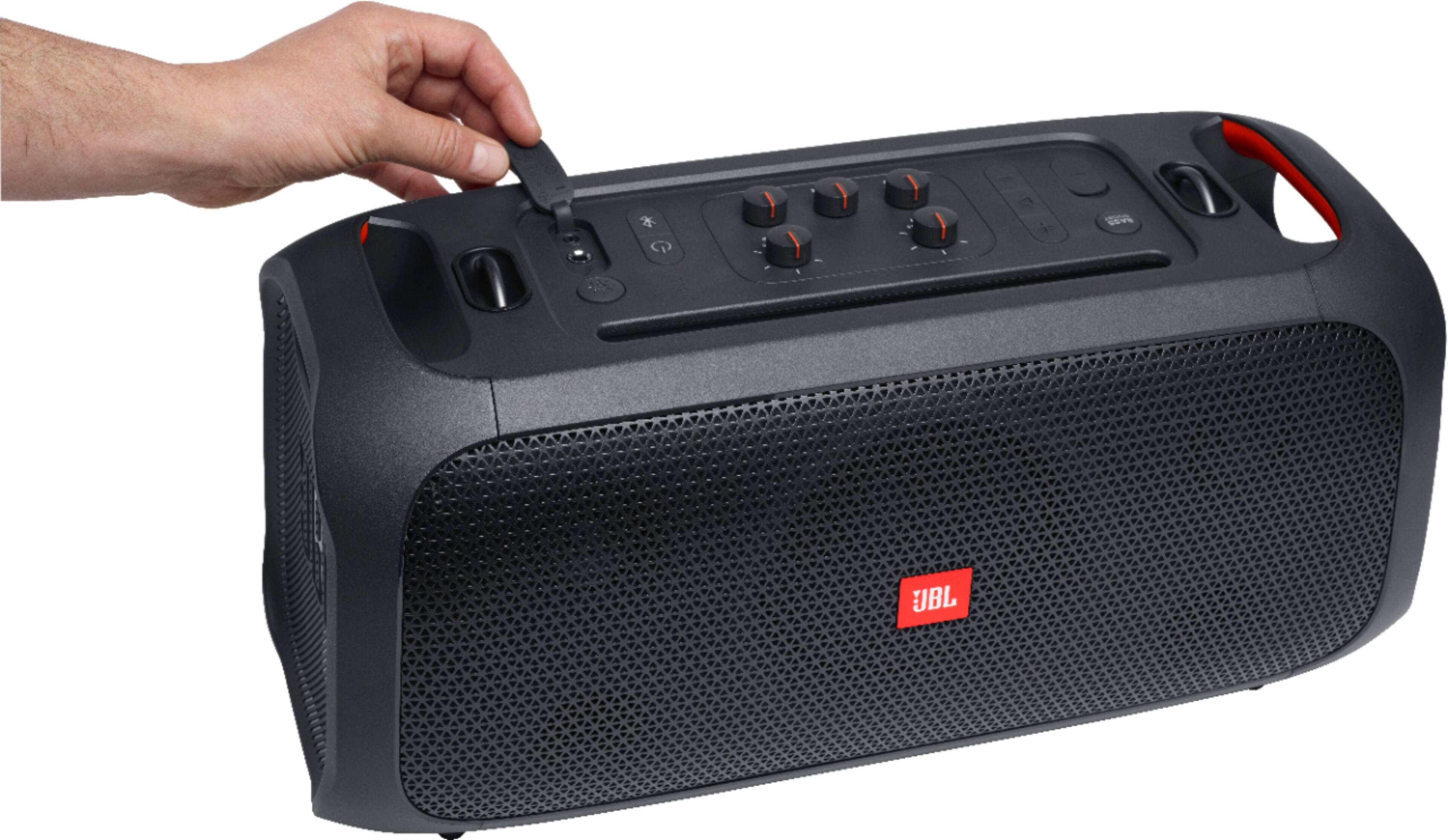Left. JBL - PartyBox On-The-Go Portable Party Speaker - Black.