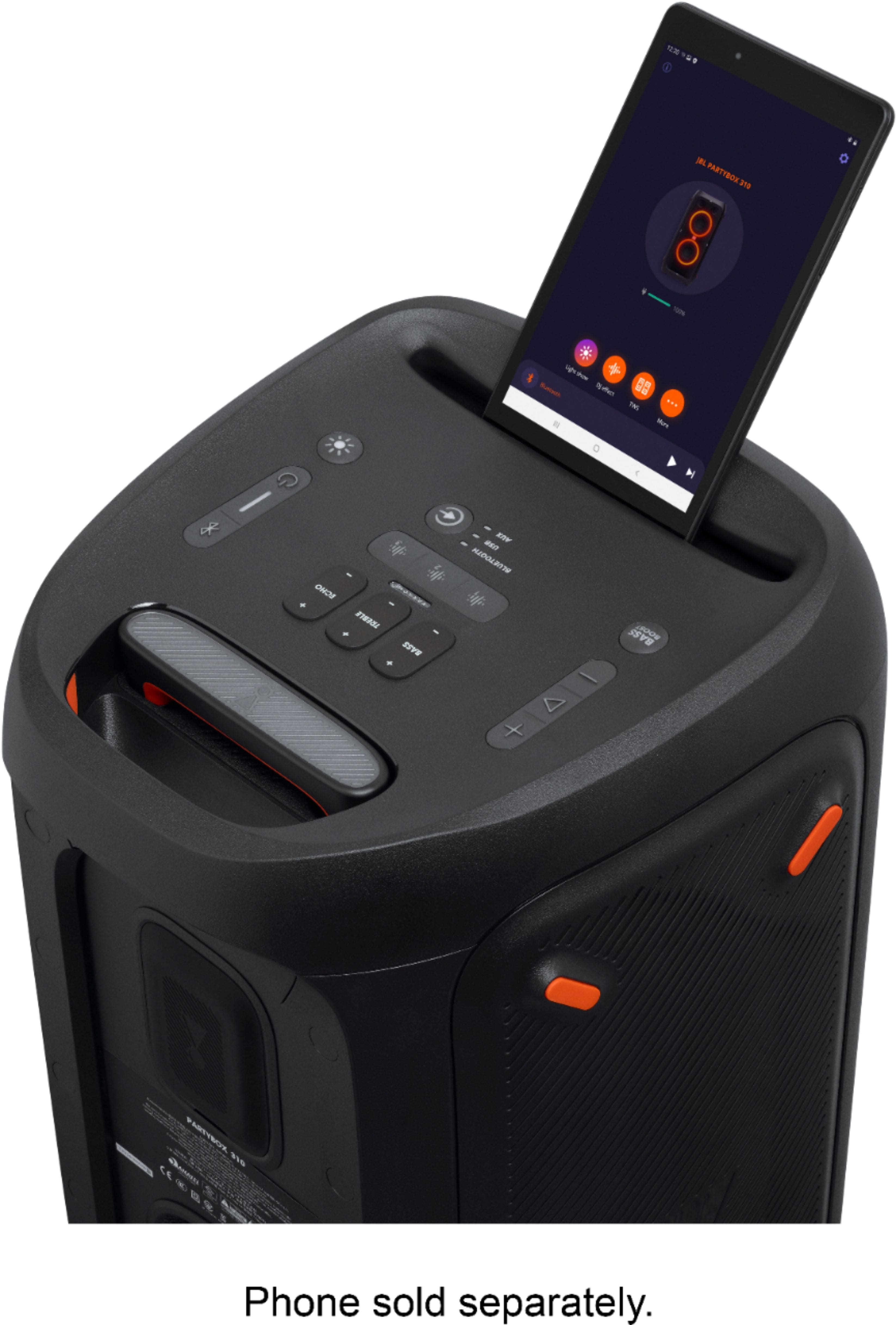 JBL Partybox 310 - Portable Party Speaker with Long Lasting Battery,  Powerful JBL Sound and Exciting Light Show,Black