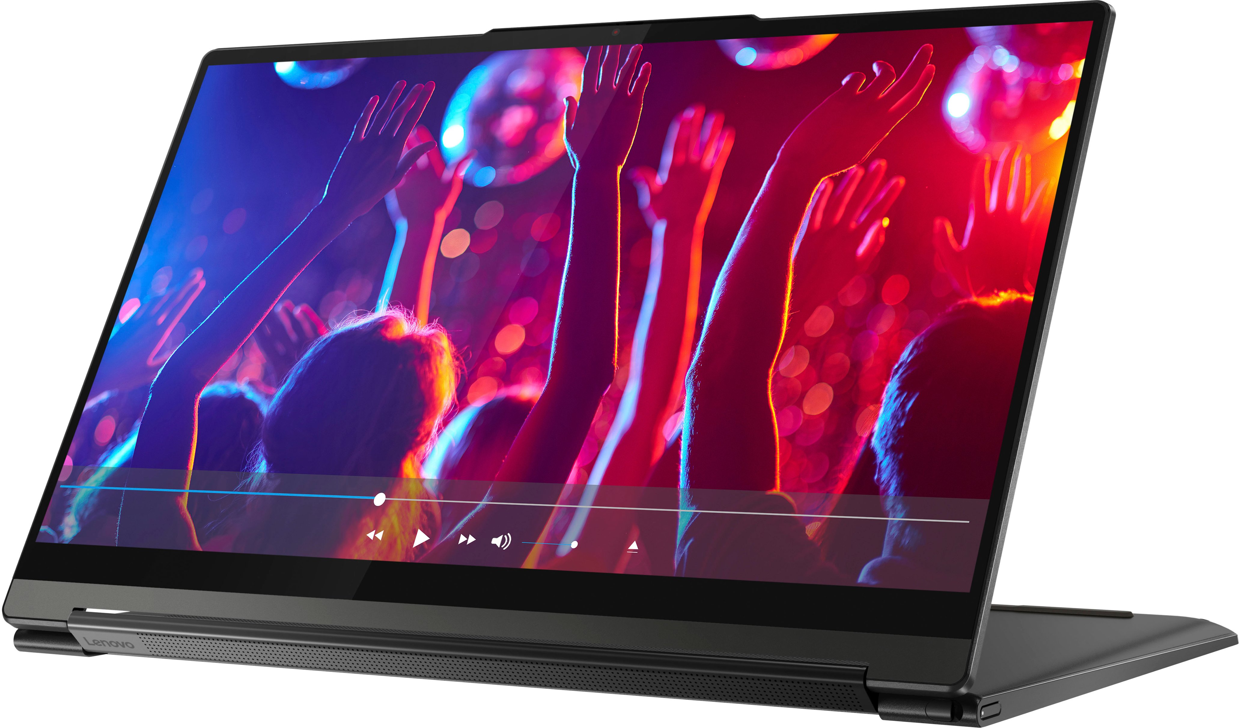 Left View: Lenovo - Yoga 9i 14 2-in-1 14" 4K HDR Touch-Screen Laptop - Intel Evo Platform Core i7 - 16GB Memory - 512GB SSD - Shadow Black