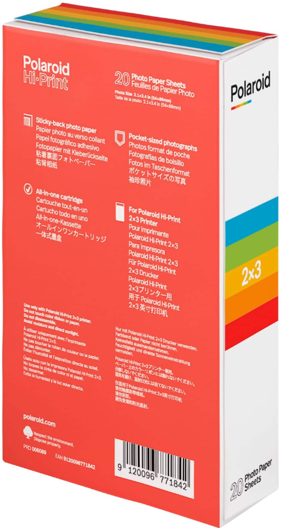 Alt View Zoom 13. Polaroid - Polaroid Hi·Print 2x3 Paper Cartridge - 20 Sheets.