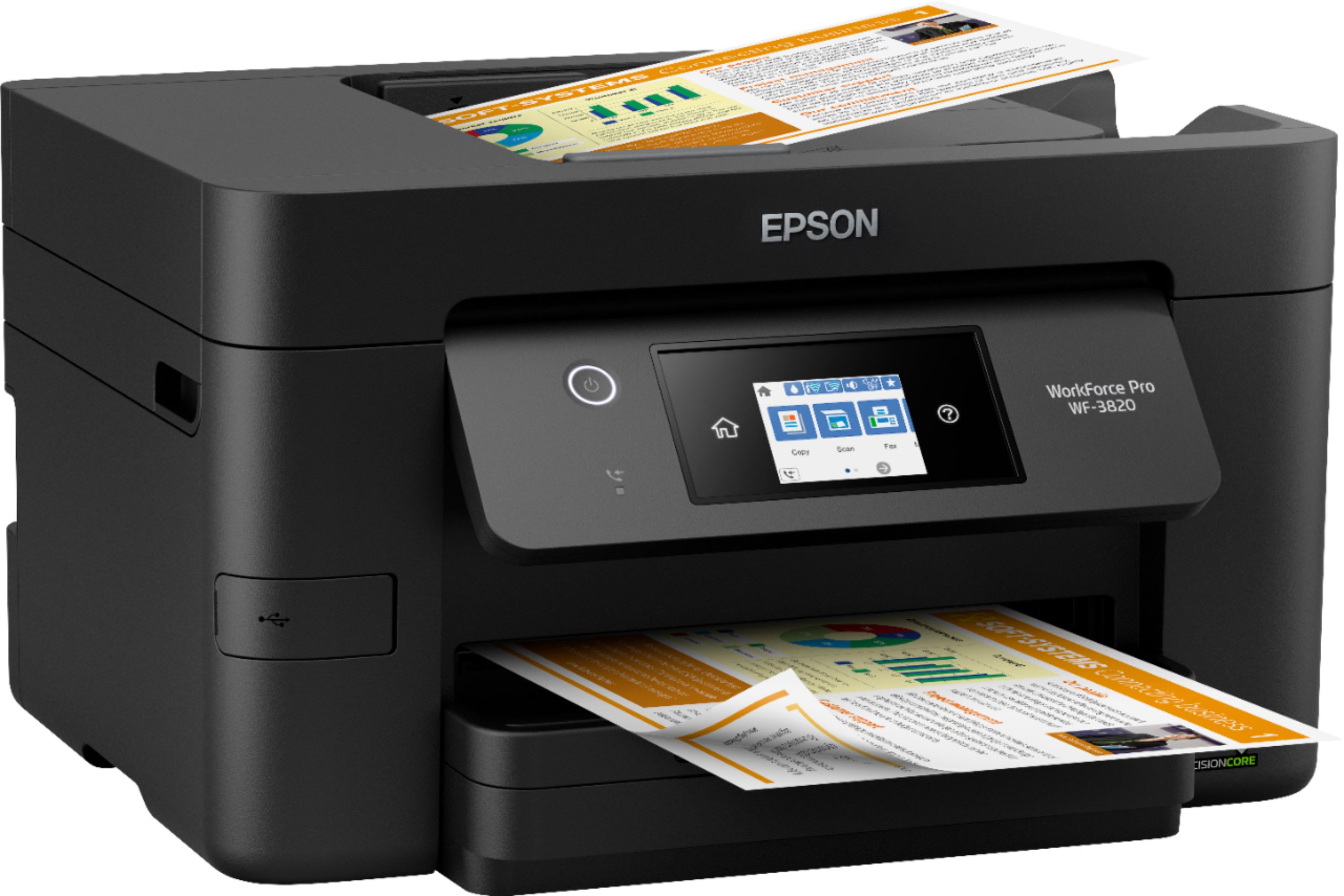 Epson Workforce WF-2860 All-in-One Wireless Color Printer with Scanner,  Copier, Fax, Ethernet, Wi-Fi Direct