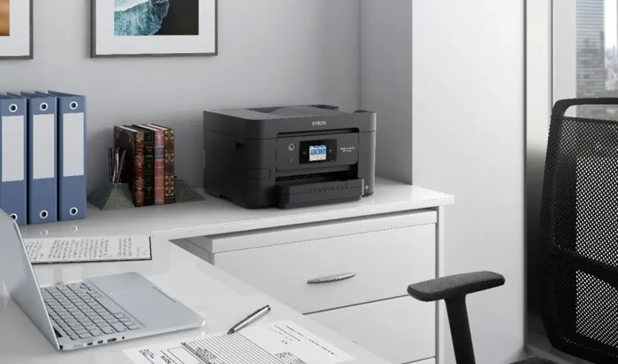 Alt View 21. Epson - WorkForce Pro WF-3820 Wireless All-in-One Printer - Black.