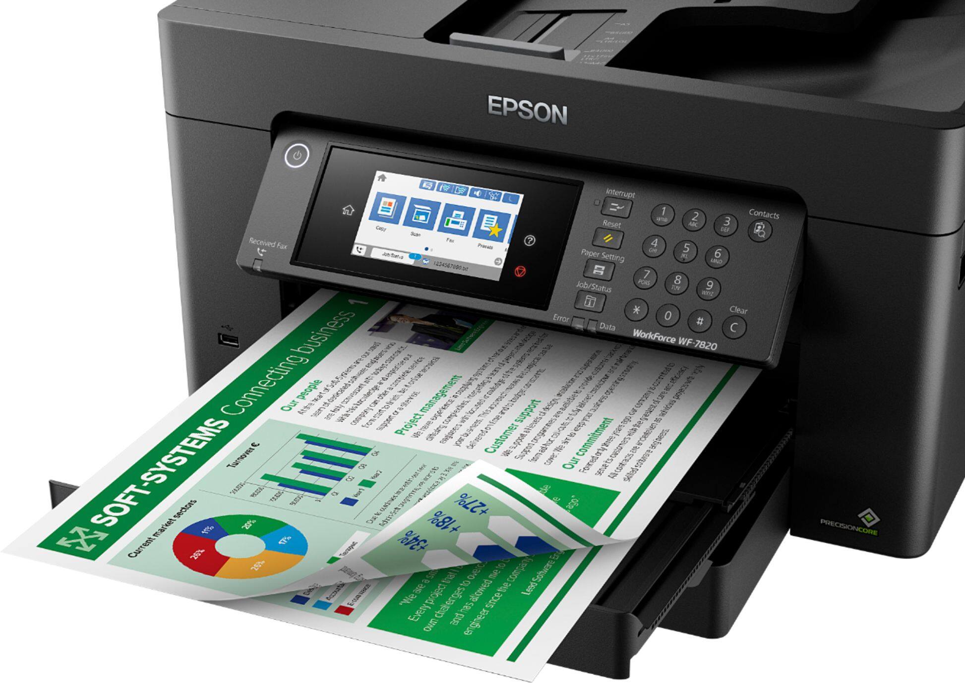 Alt View 19. Epson - WorkForce Pro WF-7820 Wireless Wide-format All-in-One Printer.