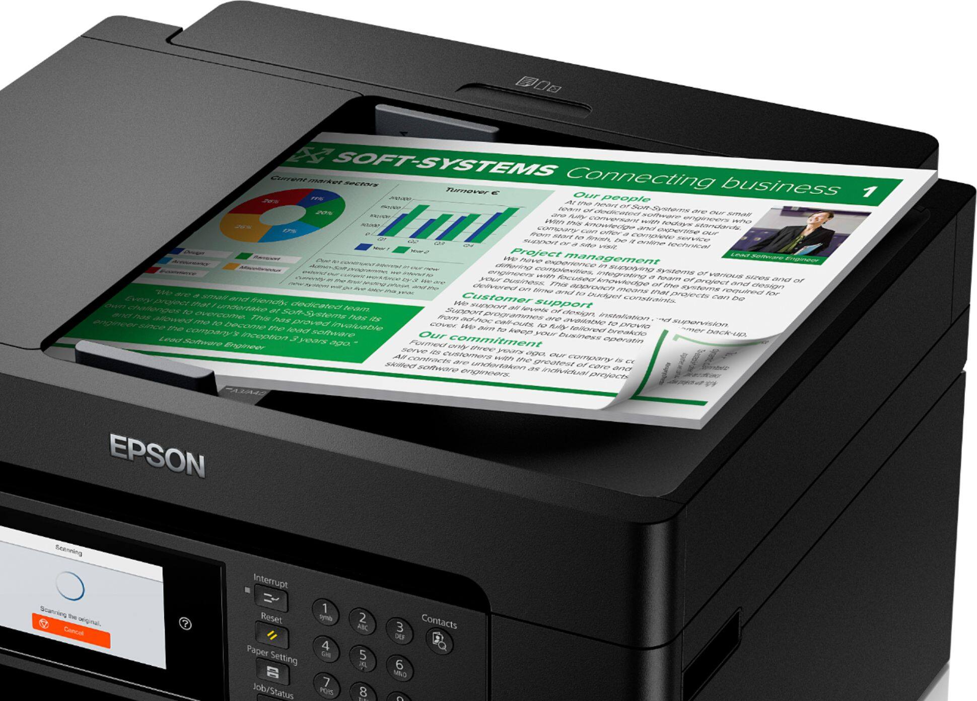 Alt View 20. Epson - WorkForce Pro WF-7820 Wireless Wide-format All-in-One Printer.