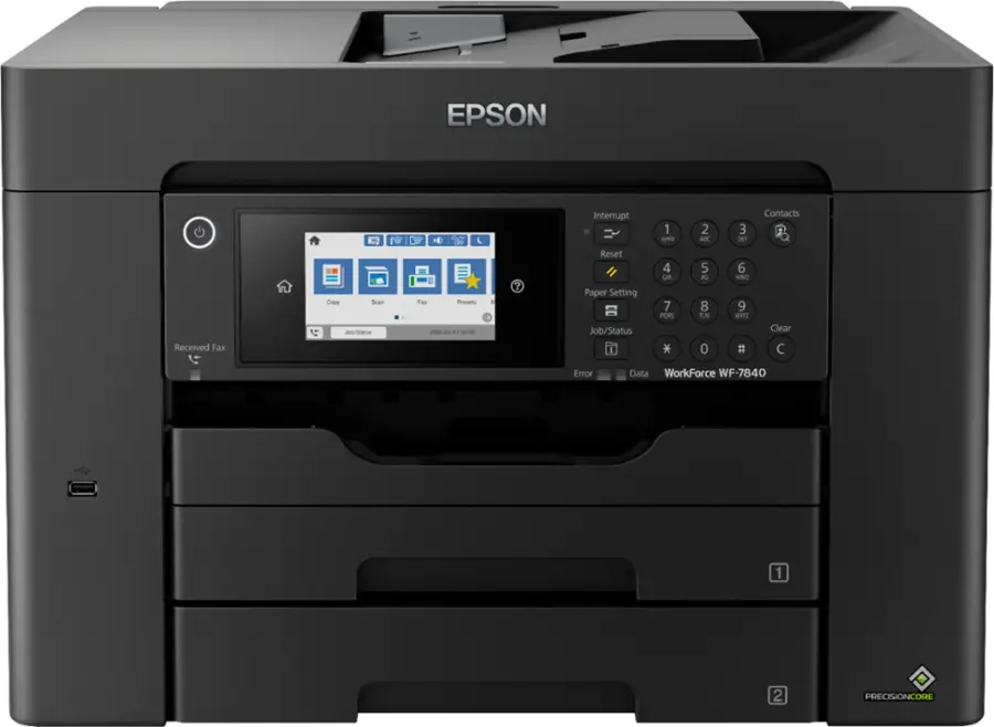 Alt View 14. Epson - WorkForce Pro WF-7840 Wireless Wide-format All-in-One Printer - Black.