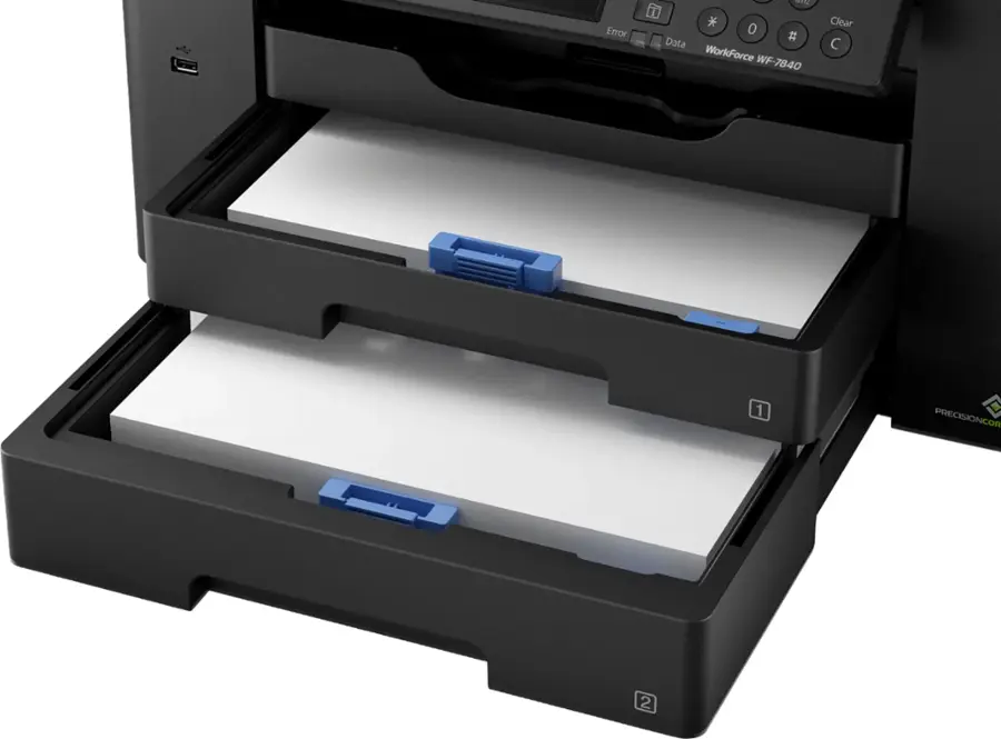 Alt View 19. Epson - WorkForce Pro WF-7840 Wireless Wide-format All-in-One Printer - Black.