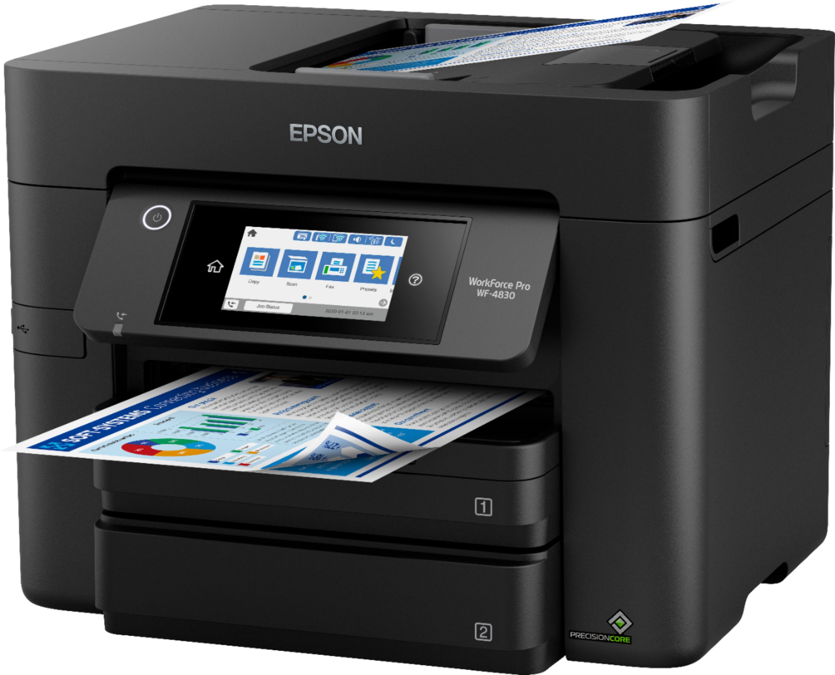 Epson Workforce Pro Wf 4830 Wireless All In One Printer Black