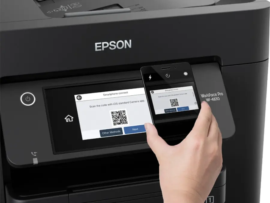 Alt View 19. Epson - WorkForce Pro WF-4830 Wireless All-in-One Printer - black.