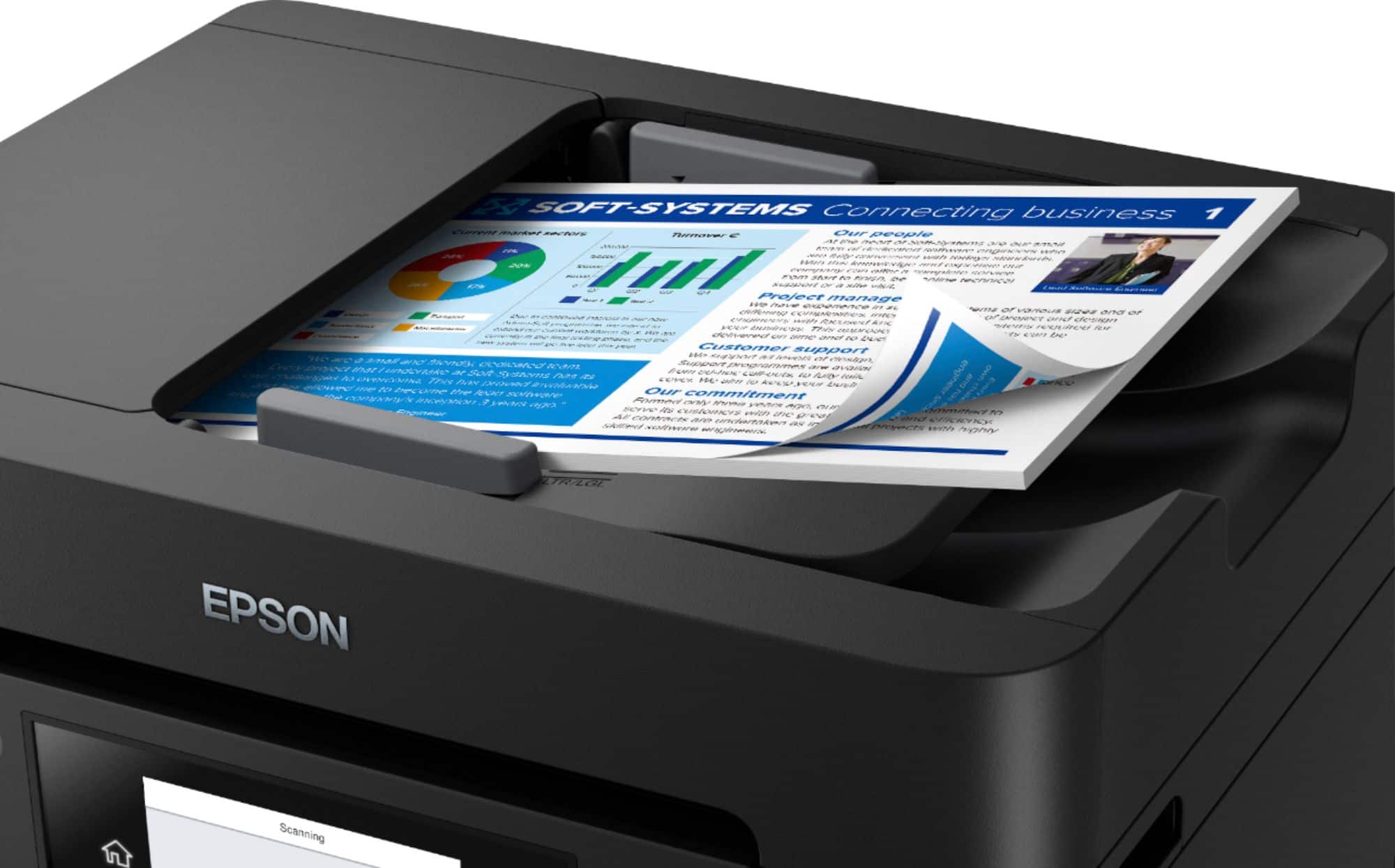 Alt View 20. Epson - WorkForce Pro WF-4830 Wireless All-in-One Printer - black.