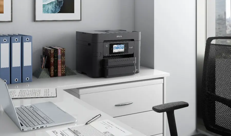 Alt View 21. Epson - WorkForce Pro WF-4830 Wireless All-in-One Printer - black.