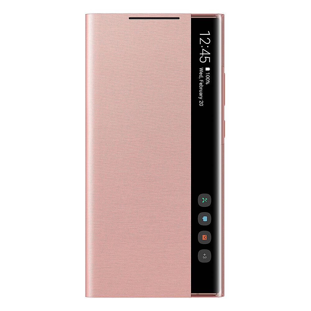 Alt View 1. Samsung - S-View Flip Cover For Galaxy Note 20 Ultra - Brown.