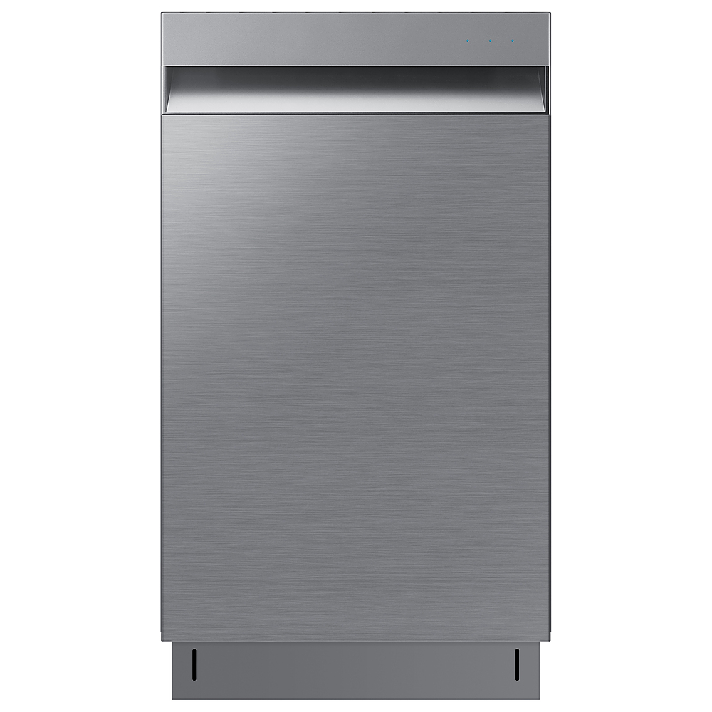 Samsung - 18" Compact Top Control Built-in Stainless Steel Tub Dishwasher with AutoRelease Door Dry, 46 dBA - Stainless Steel