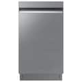 Samsung - 18" Compact Top Control Built-in Stainless Steel Tub Dishwasher with AutoRelease Door Dry, 46 dBA - Stainless Steel
