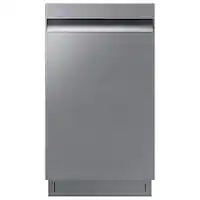 Samsung - 18" Compact Top Control Built-in Tub Dishwasher with AutoRelease Door Dry, 46 dBA - Stainless Steel - Front_Zoom
