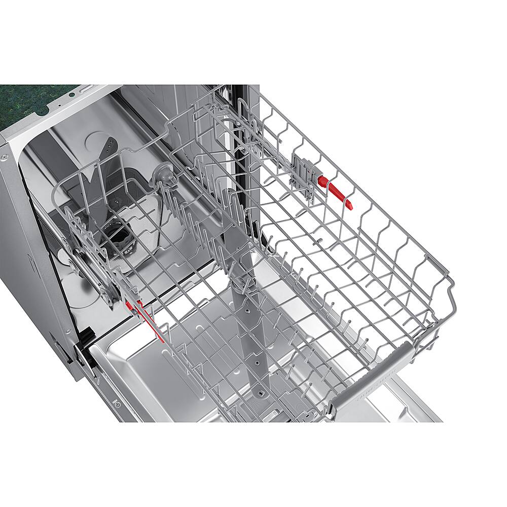 Alt View 20. Samsung - 18" Compact Top Control Built-in Stainless Steel Tub Dishwasher with AutoRelease Door Dry, 46 dBA - Stainless Steel.