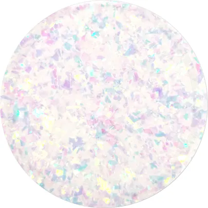 Front. PopSockets - PopGrip Premium Cell Phone Grip & Stand - Iridescent Confetti White.