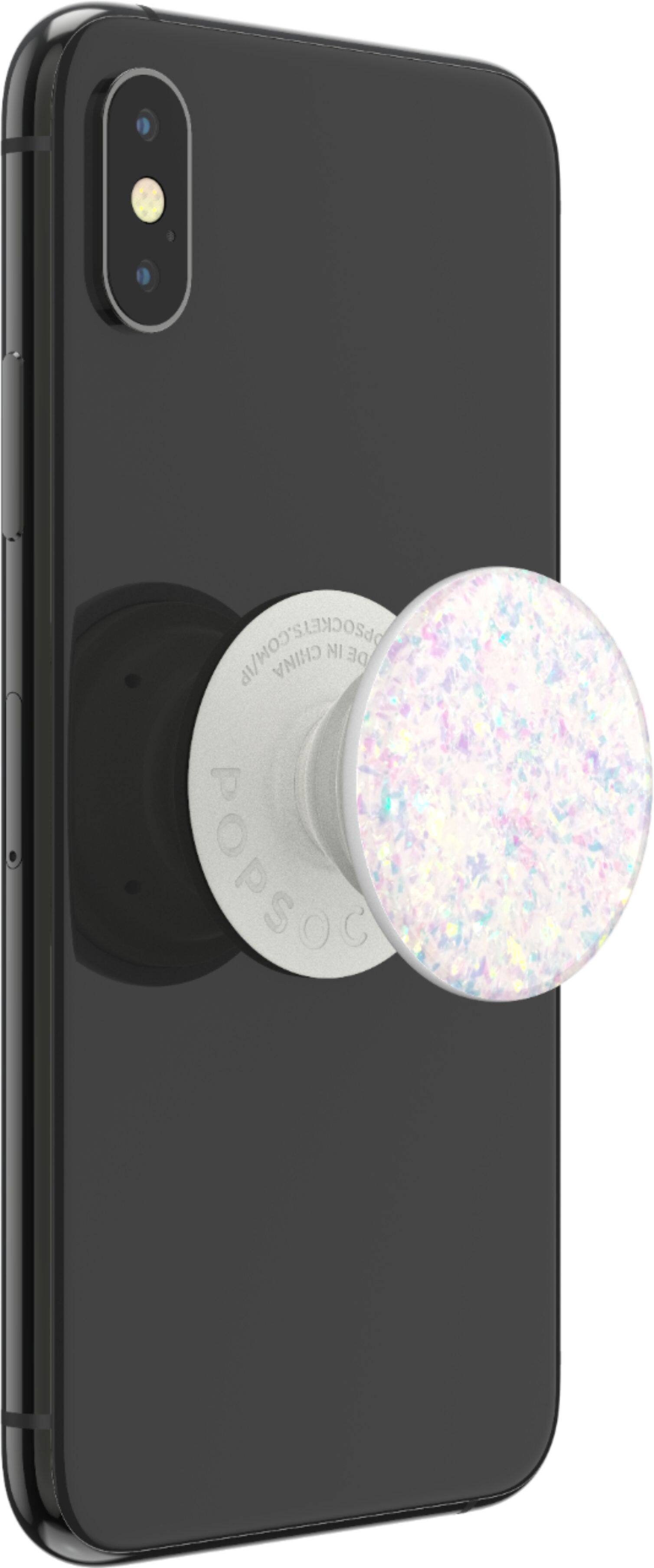 Alt View 13. PopSockets - PopGrip Premium Cell Phone Grip & Stand - Iridescent Confetti White.