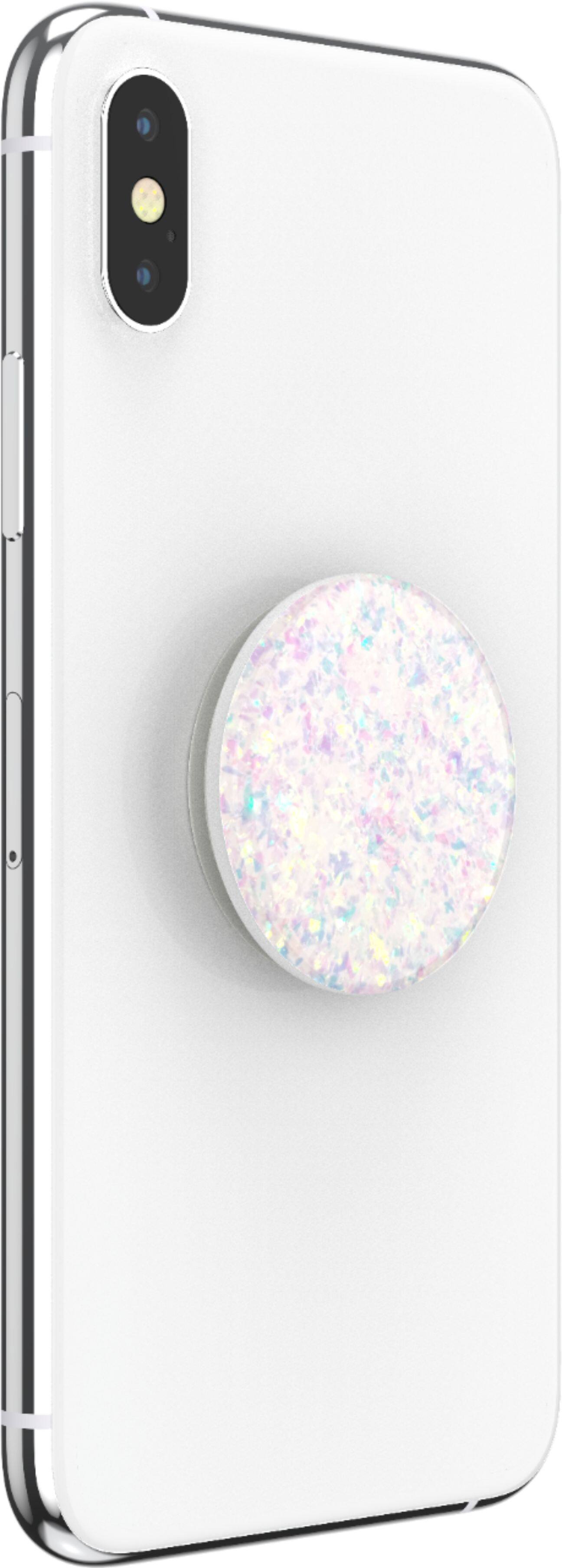 Alt View 14. PopSockets - PopGrip Premium Cell Phone Grip & Stand - Iridescent Confetti White.