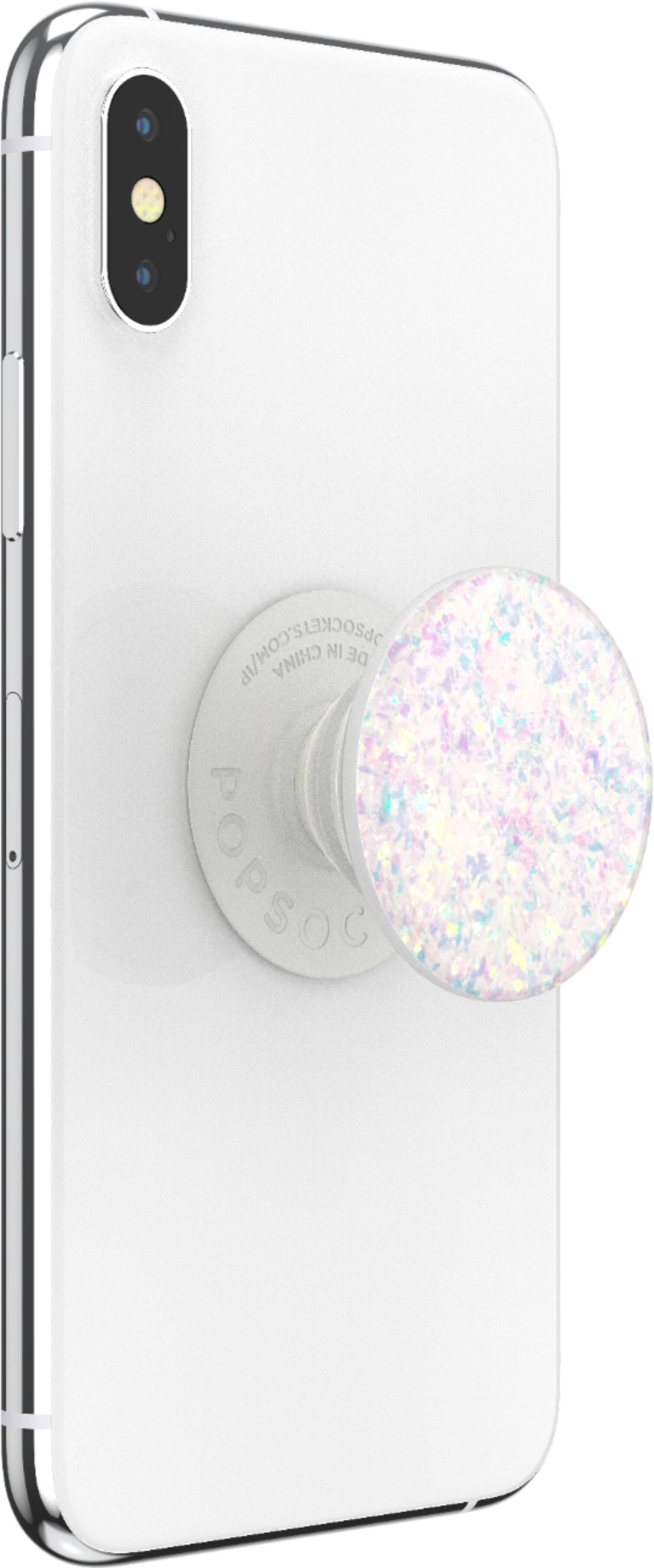 Alt View 15. PopSockets - PopGrip Premium Cell Phone Grip & Stand - Iridescent Confetti White.