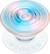 Angle. PopSockets - PopGrip Premium Cell Phone Grip and Stand - Ripple Opalescent Blue.