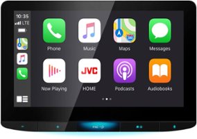 JVC - 10.1" Full HD Screen - Android Auto/Apple® CarPlay™ - Universal Double Din Fit  Digital Media Receiver - Black - Front_Zoom