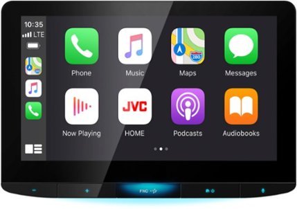 JVC - 10.1" Full HD Screen - Android Auto/Apple® CarPlay™ - Universal Double Din Fit  Digital Media Receiver - Black