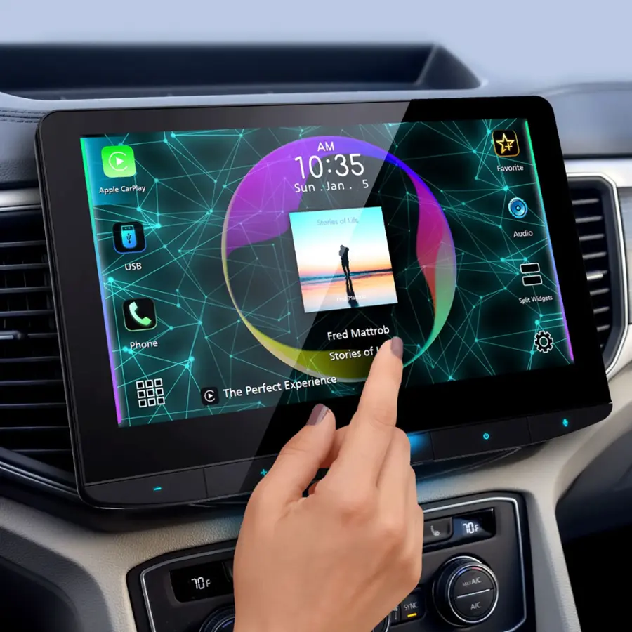 Alt View 13. JVC - 10.1" Full HD Screen - Android Auto/Apple® CarPlay™ - Universal Double Din Fit  Digital Media Receiver - Black.