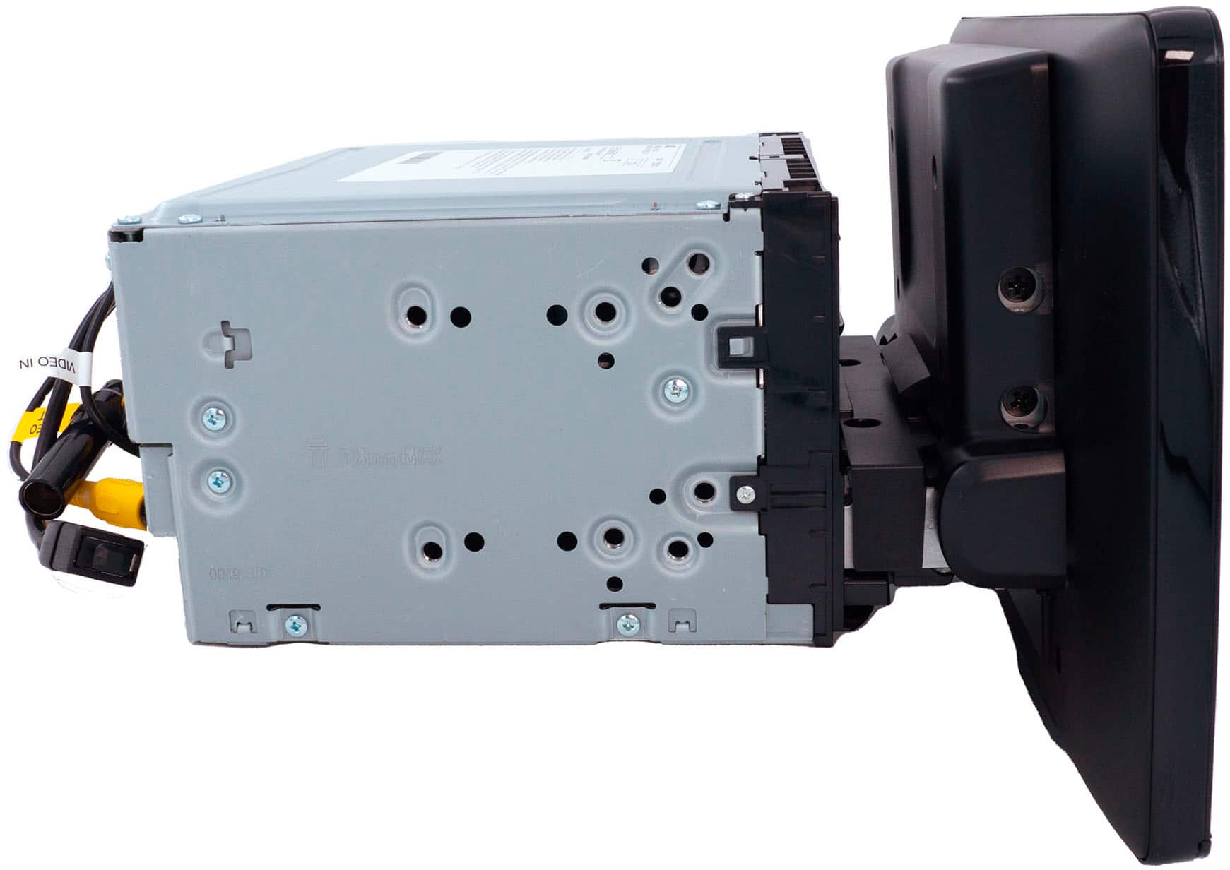 Left. JVC - 10.1" Full HD Screen - Android Auto/Apple CarPlay - Universal Double Din Fit Digital Media Receiver - Black.