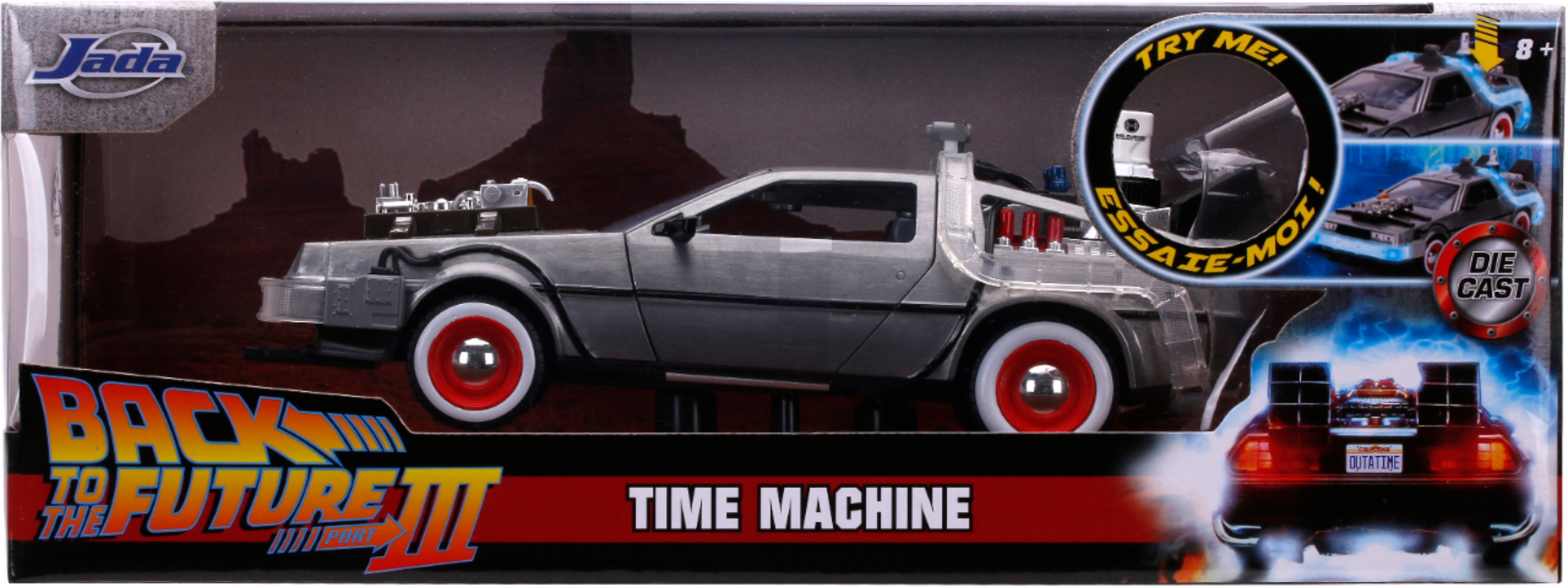 Jada Toys BTTF Part I TIME Machine W/Light 1/24 DIE-CAST Vehicle Gray