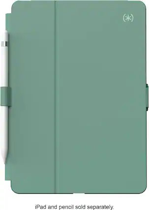 Front. Speck - Balance Folio Case for Apple® iPad® 10.2" (7th, 8th, & 9th Gen 2021) - Fluorite Green.