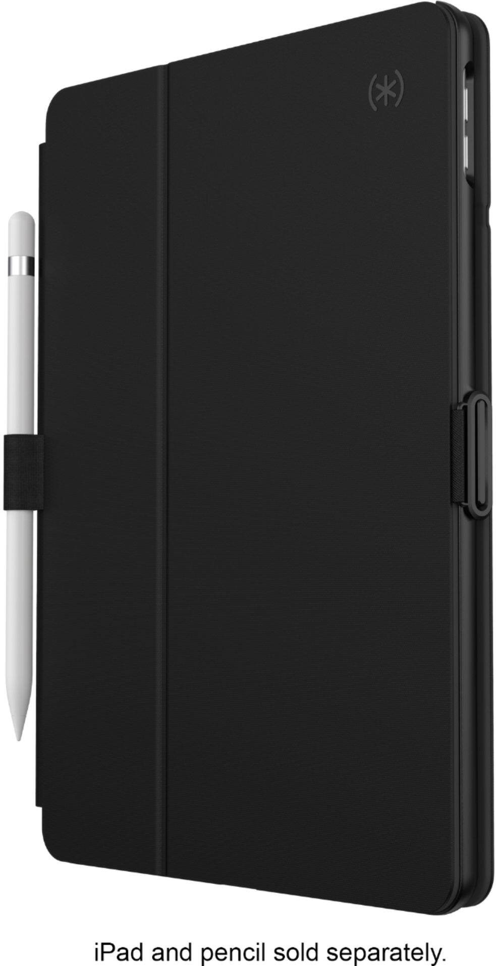 Left. Speck - Balance Folio Case for Apple iPad 10.2" (7th, 8th, & 9th Gen 2021) - Black.