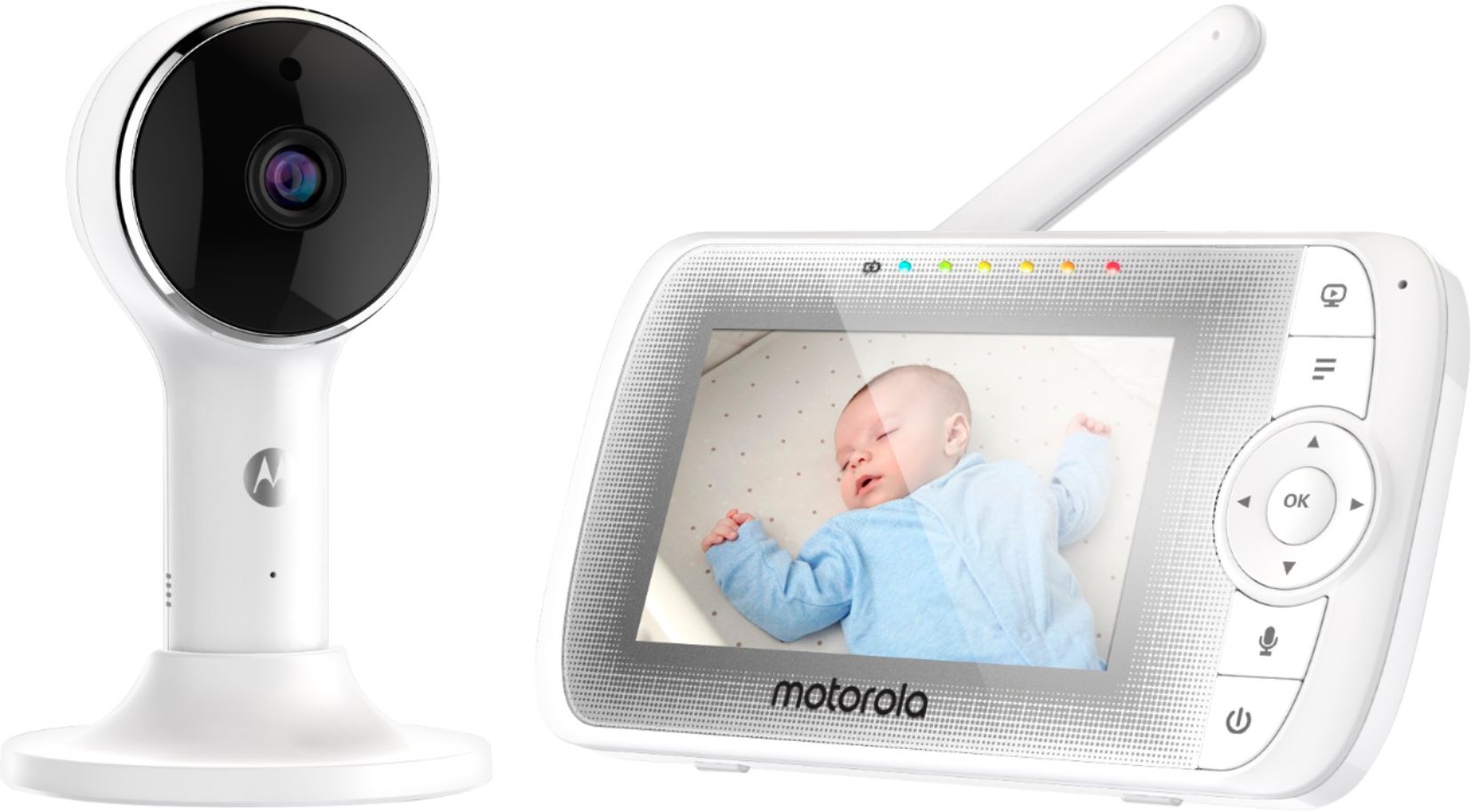 Angle View: Motorola 4.3" WiFi Baby Monitor with PTZ