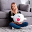 Angle. TOMY - Club Mocchi- Mocchi- Super Mario Boo Mega 15 inch Plush Stuffed Toy.