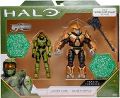 Jazwares - Halo: Infinite 3.75" Figure Pack - Master Chief with Hydra Launcher vs. Brute Chieftain with Gravity Hammer - Front_Zoom