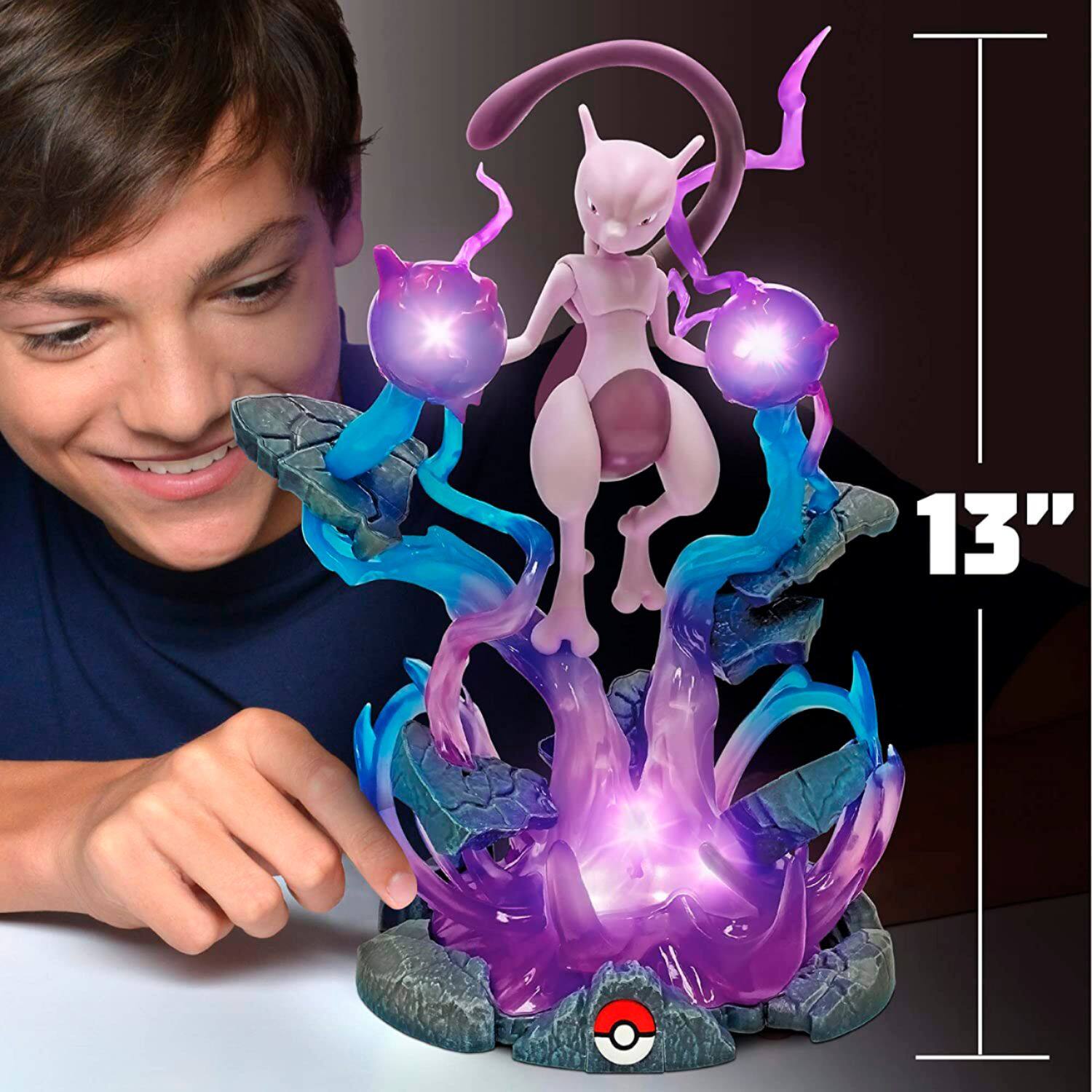 Best Buy: Jazwares Pokemon Deluxe Collector LED Figure 13 Mewtwo PKW0082