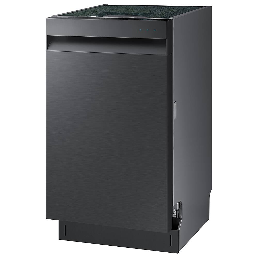 Alt View 16. Samsung - 18" Compact Top Control Built-in Dishwasher with Stainless Steel Tub, 46 dBA - Black Stainless Steel.