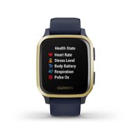 Garmin USA - Venu Sq Music Edition GPS Smartwatch 33mm Fiber-Reinforced Polymer - Navy - Front_Zoom