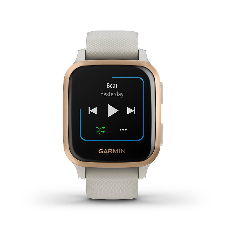 Alt View 1. Garmin - Venu Sq Music Edition GPS Smartwatch 33mm Fiber-Reinforced Polymer - Light Sand.