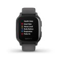 Front Zoom. Garmin USA - Venu Sq GPS Smartwatch 33mm Fiber-Reinforced Polymer - Shadow Gray.