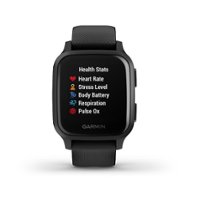 Garmin USA - Venu Sq Music Edition GPS Smartwatch 33mm Fiber-Reinforced Polymer - Black - Front_Zoom