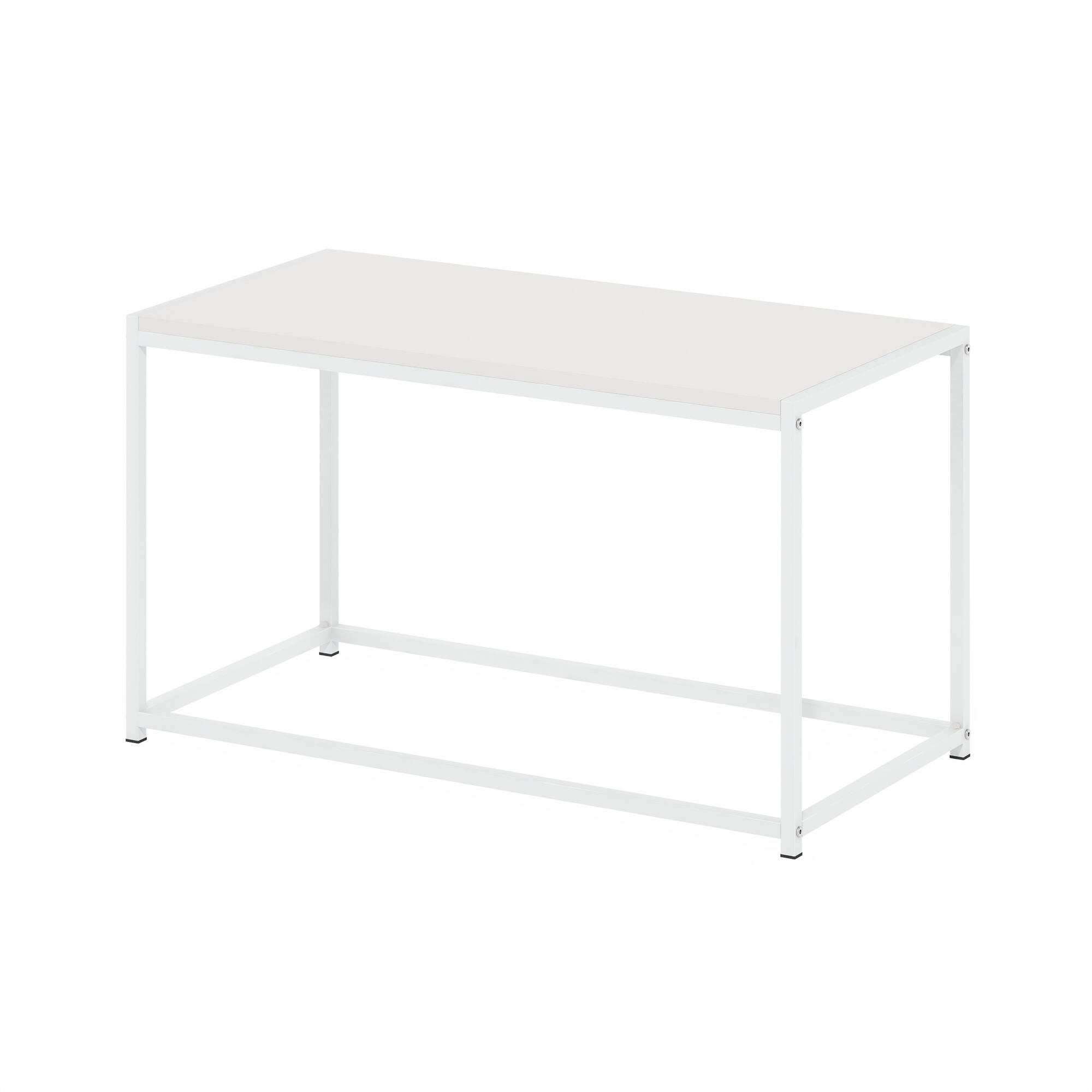 Furinno - Camnus Modern Living Coffee Table - Solid White/White