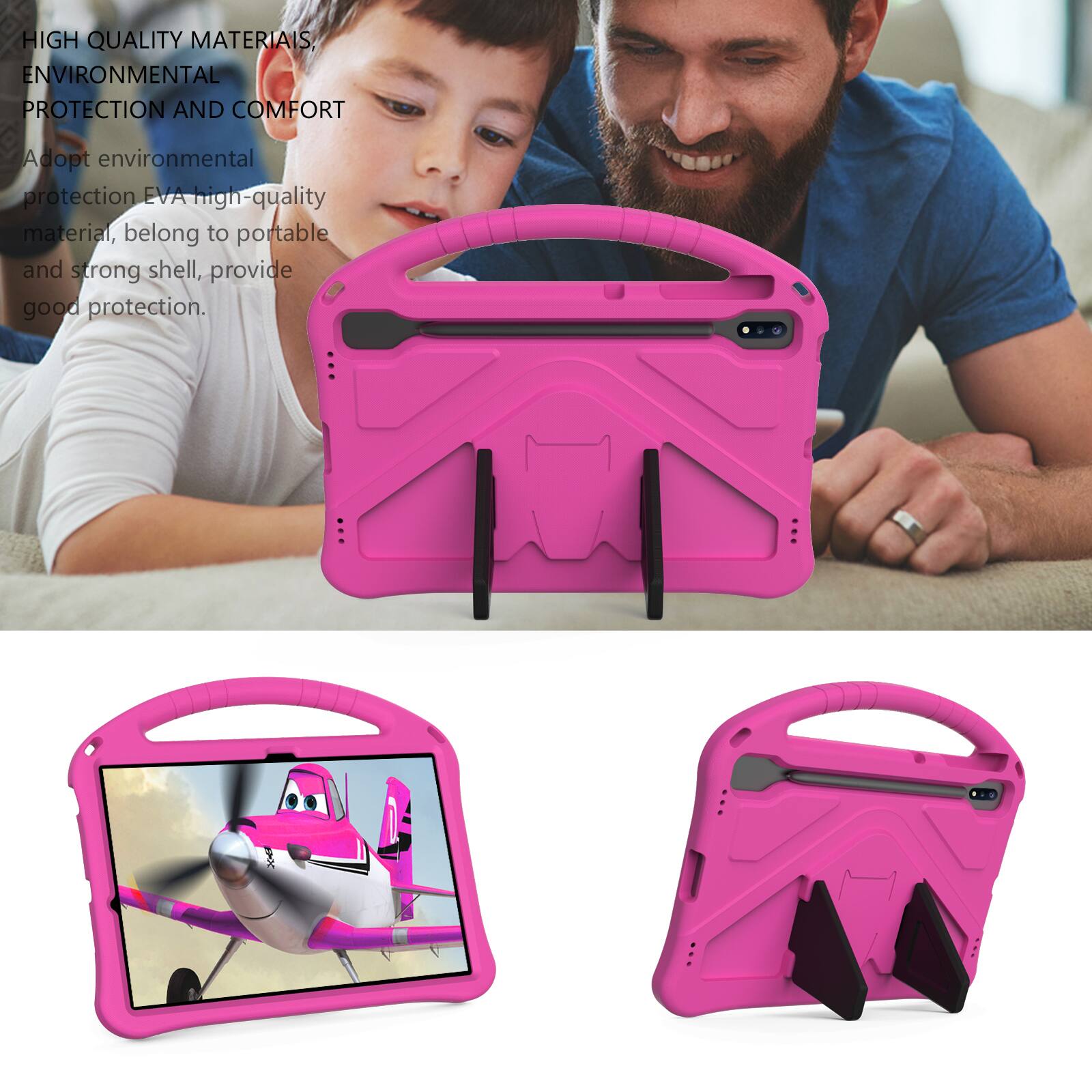 HIGH QUALITY MATERIALS, ENVIRONMENTAL PROTECTION AND COMFORT

Adopt environmental protection EVA high-quality material, belong to portable and strong shell, provide good protection.