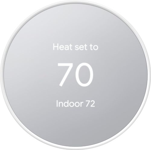Google - Nest Thermostat - Programmable Smart Wi-Fi Thermostat for Home - Snow