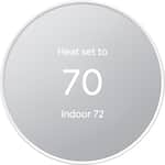Google - Nest Thermostat - Programmable Wi-Fi Smart Thermostat - Snow