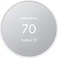 Google - Nest Smart Programmable Wifi Thermostat - Snow - Front_Zoom
