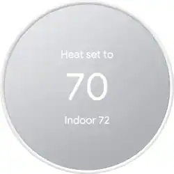 Google - Nest Smart Programmable Wifi Thermostat - Snow - Front_Zoom