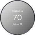 Front Zoom. Google - Nest Smart Programmable Wifi Thermostat - Charcoal.