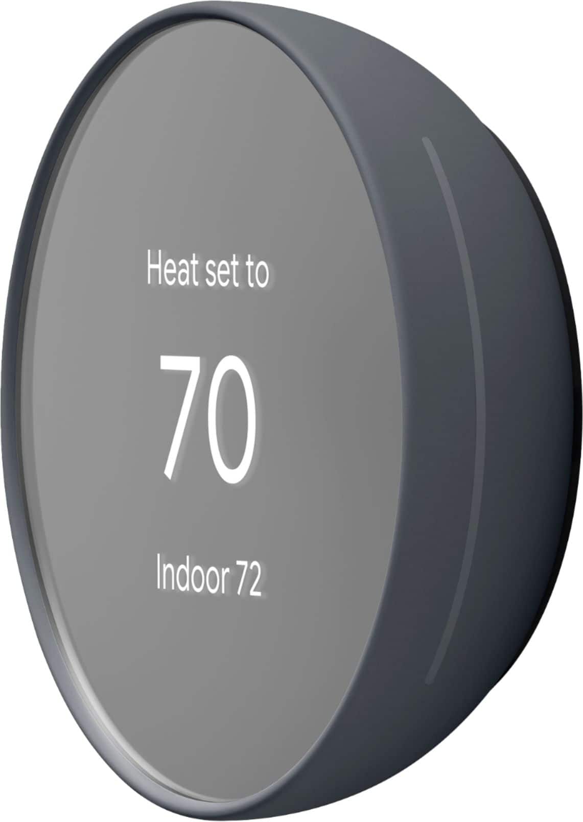 Alt View 11. Google - Nest Smart Programmable Wifi Thermostat - Charcoal.