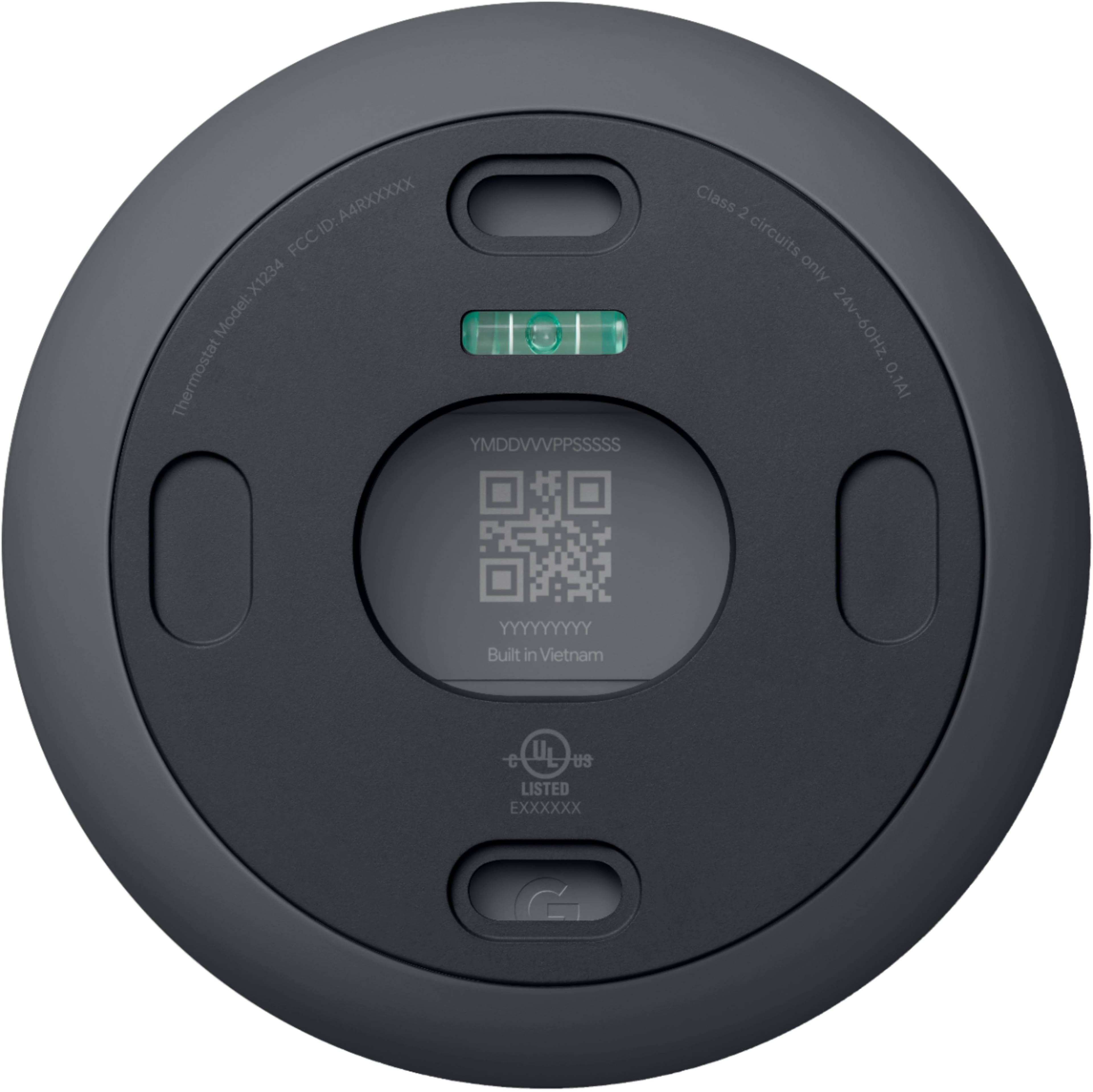 Alt View 14. Google - Nest Smart Programmable Wifi Thermostat - Charcoal.