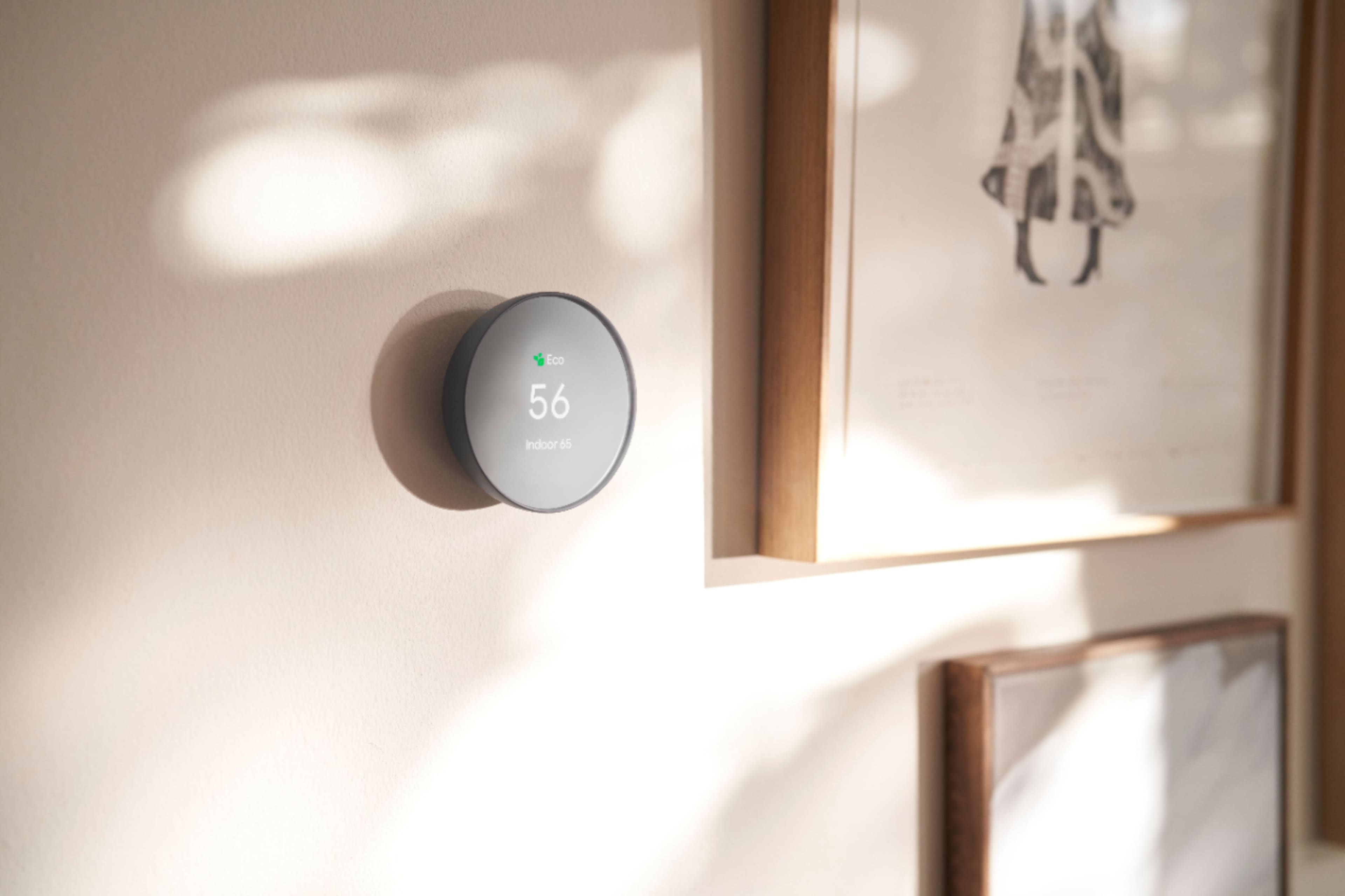 Alt View 17. Google - Nest Smart Programmable Wifi Thermostat - Charcoal.